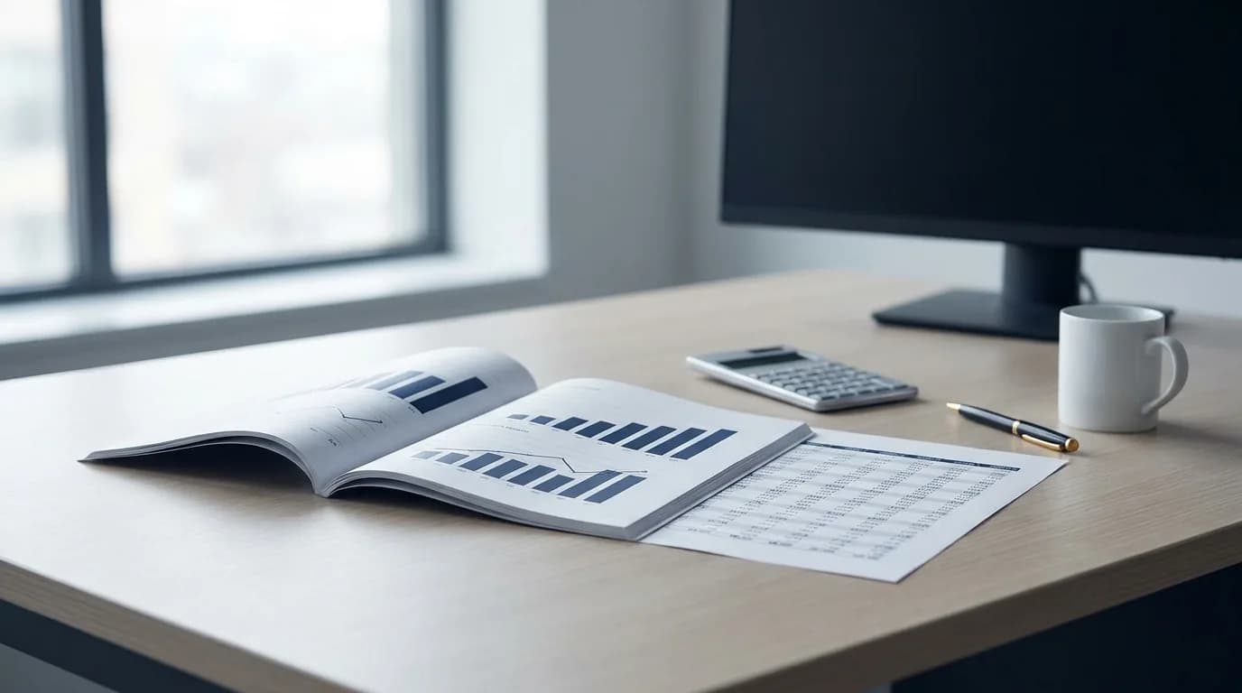 Tablero de indicadores de gestion humana impreso sobre una mesa de trabajo en una oficina en Bogota