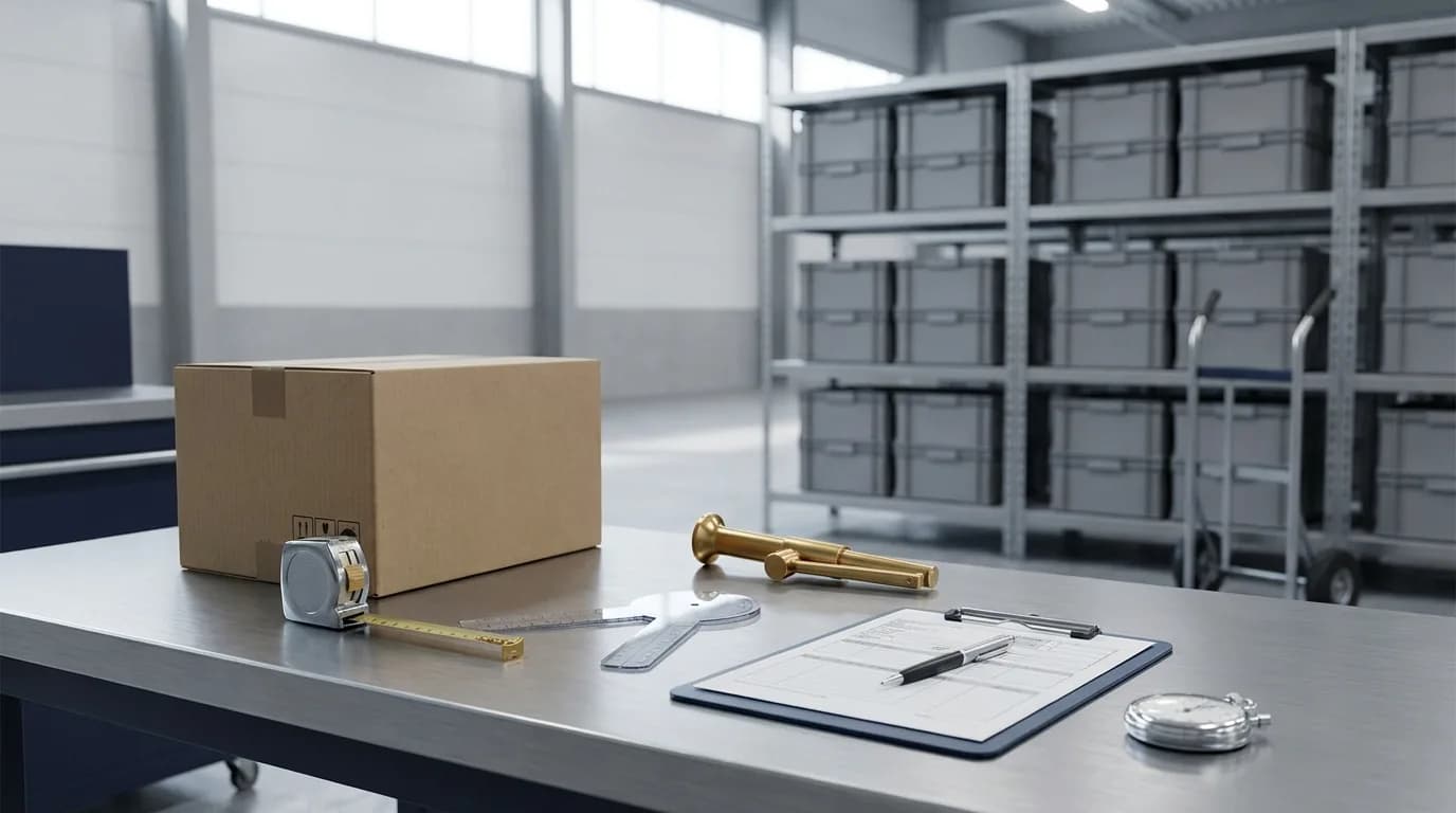 Puesto de trabajo de oficina evaluado con instrumentos de medicion sobre el escritorio en Bogota